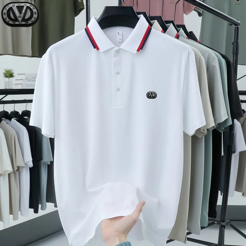 Summer new high-end graceful men's short sleeve T-shirt business casual lapel polo shirt men's versatile plus size half sleeved
Summer new high-end graceful men's short sleeve T-shirt business casual lapel polo shirt men's versatile plus size half sleeved