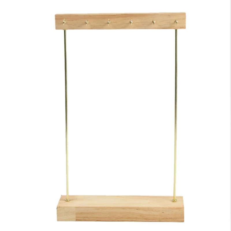 Wooden Jewelry Organizer Holder Rack With Hooks,Shelf Hanging Earrings Necklaces Bracelets Storage Accessories
Wooden Jewelry Organizer Holder Rack With Hooks,Shelf Hanging Earrings Necklaces Bracelets Storage Accessories