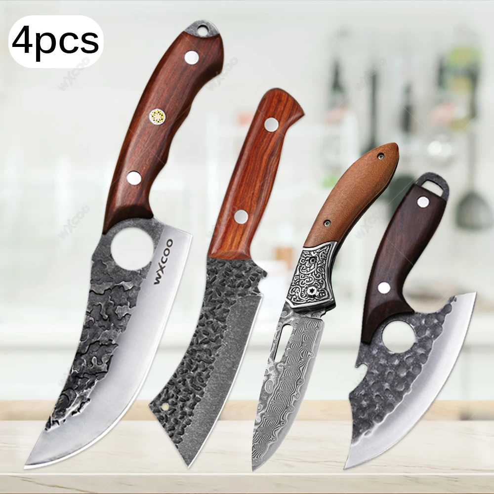 WXCOO High Carbon Steel Butcher Knives Boning Knife Hand-forged Hammered Meat Cleaver with Finger Ring Meat Cleaver Chef Knife
WXCOO High Carbon Steel Butcher Knives Boning Knife Hand-forged Hammered Meat Cleaver with Finger Ring Meat Cleaver Chef Knife
