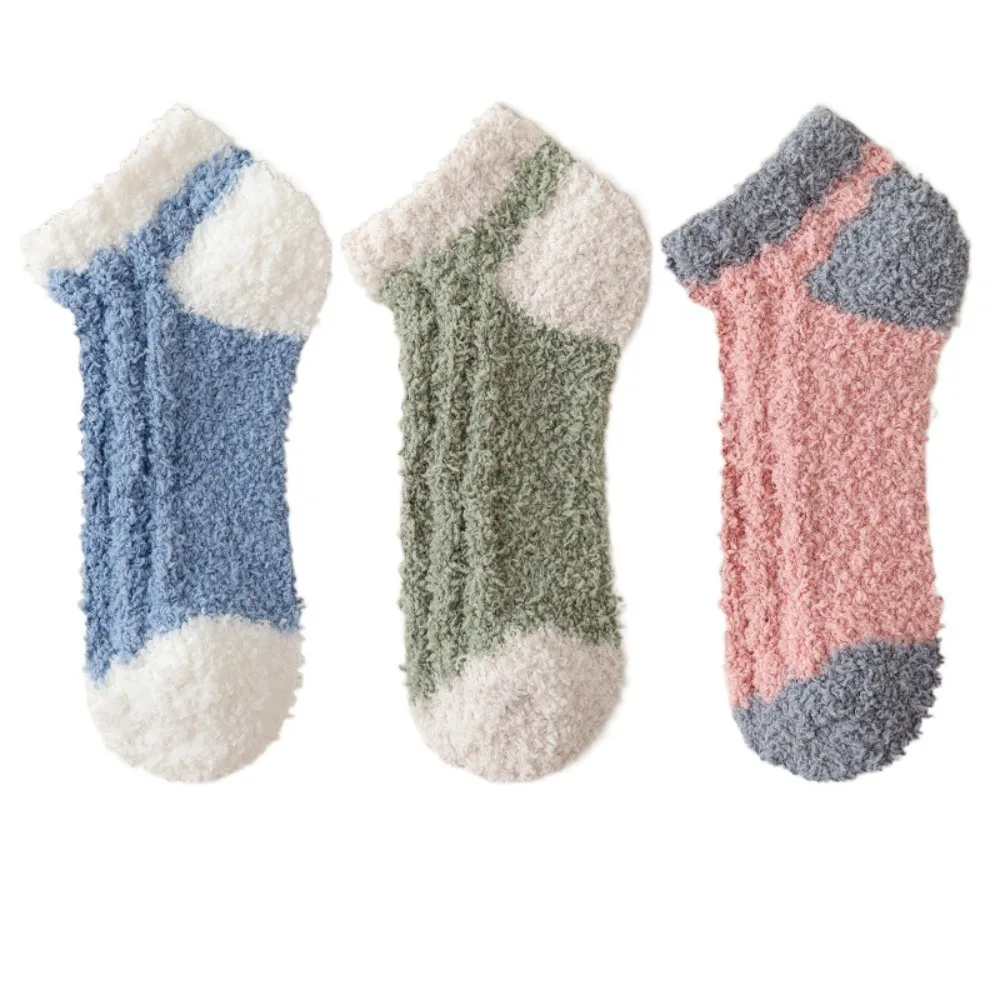3Pairs Solid Color Thickened Coral Fleece Socks Patchwork Sleeping Floor Plush Socks Winter Hosiery Warm Boat Socks Women Winter
3Pairs Solid Color Thickened Coral Fleece Socks Patchwork Sleeping Floor Plush Socks Winter Hosiery Warm Boat Socks Women Winter