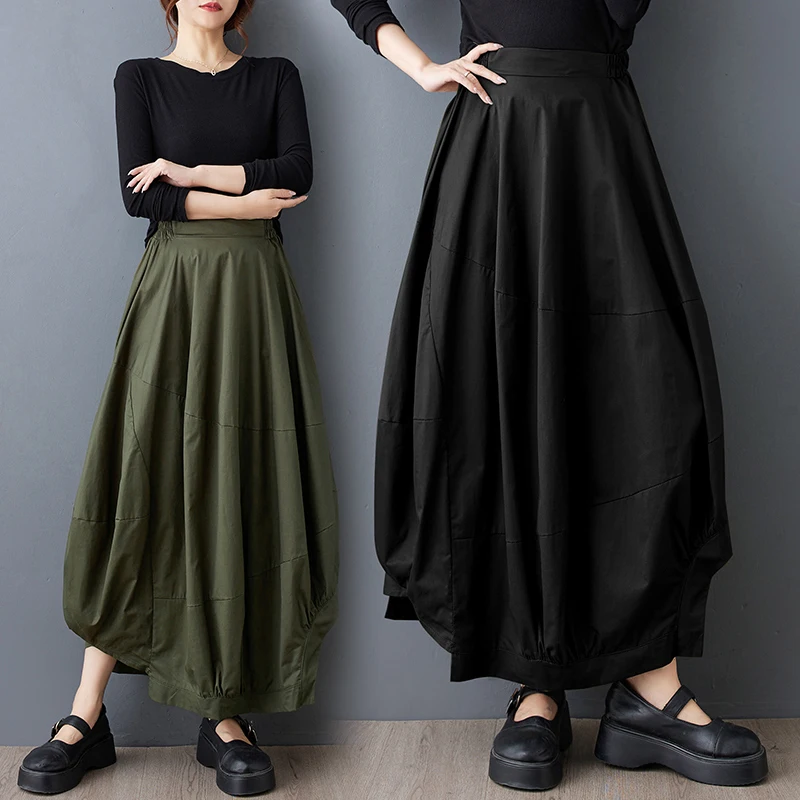 Artistic Japanese Sle Long High Waist Lantern Skirt Pure Color Cover Hip Slimming Asymmetrical Bloom f-length Skirt
Artistic Japanese Sle Long High Waist Lantern Skirt Pure Color Cover Hip Slimming Asymmetrical Bloom f-length Skirt