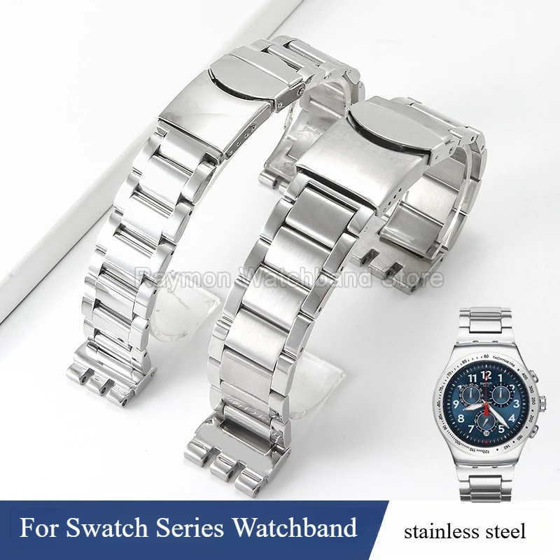 Серебряный ремешок для часов с тремя звеньями 17 20 мм для Swatch YGS749G, вогнутый выпуклый интерфейс, прочный, устойчивый к царапинам, для повседневного ношения
Серебряный ремешок для часов с тремя звеньями 17 20 мм для Swatch YGS749G, вогнутый выпуклый интерфейс, прочный, устойчивый к царапинам, для повседневного ношения