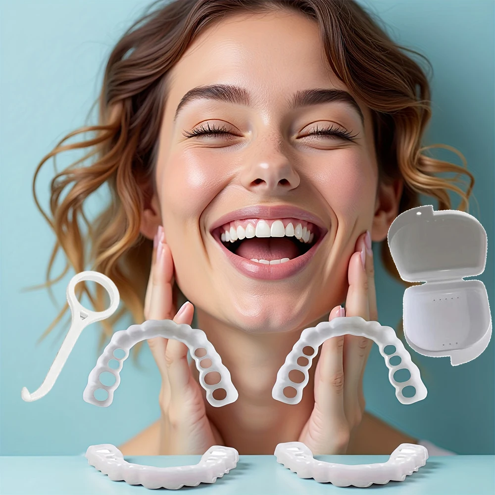 New Holiday Present Teeth Veneers, Reusable Temporary False Teeth, Nice gift for family friends and colleagues H2931
New Holiday Present Teeth Veneers, Reusable Temporary False Teeth, Nice gift for family friends and colleagues H2931