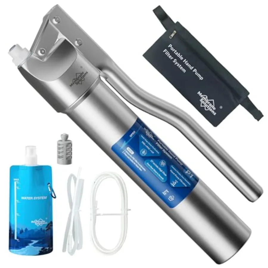 Portable Stainless Steel UF Water Filter P1 0.01-Micron high Precision Detachable Hand Pump Filter System Survival Gear for Hik
Portable Stainless Steel UF Water Filter P1 0.01-Micron high Precision Detachable Hand Pump Filter System Survival Gear for Hik