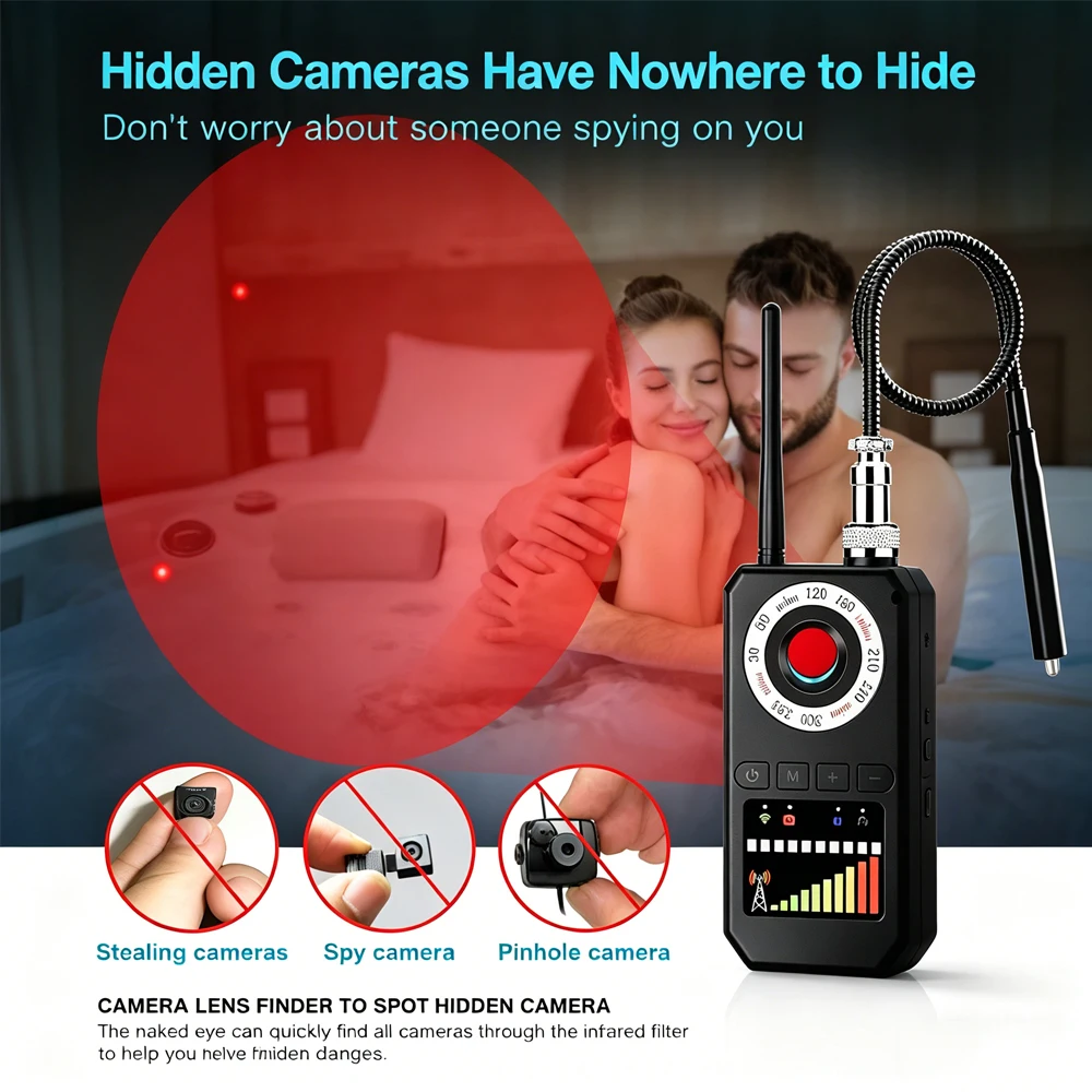 GPS Signal Tracker Detectors Multi-function Hidden Camera Detector RF Wireless Gsm Sound Signal Wireless Lens Device Bug Finder
GPS Signal Tracker Detectors Multi-function Hidden Camera Detector RF Wireless Gsm Sound Signal Wireless Lens Device Bug Finder