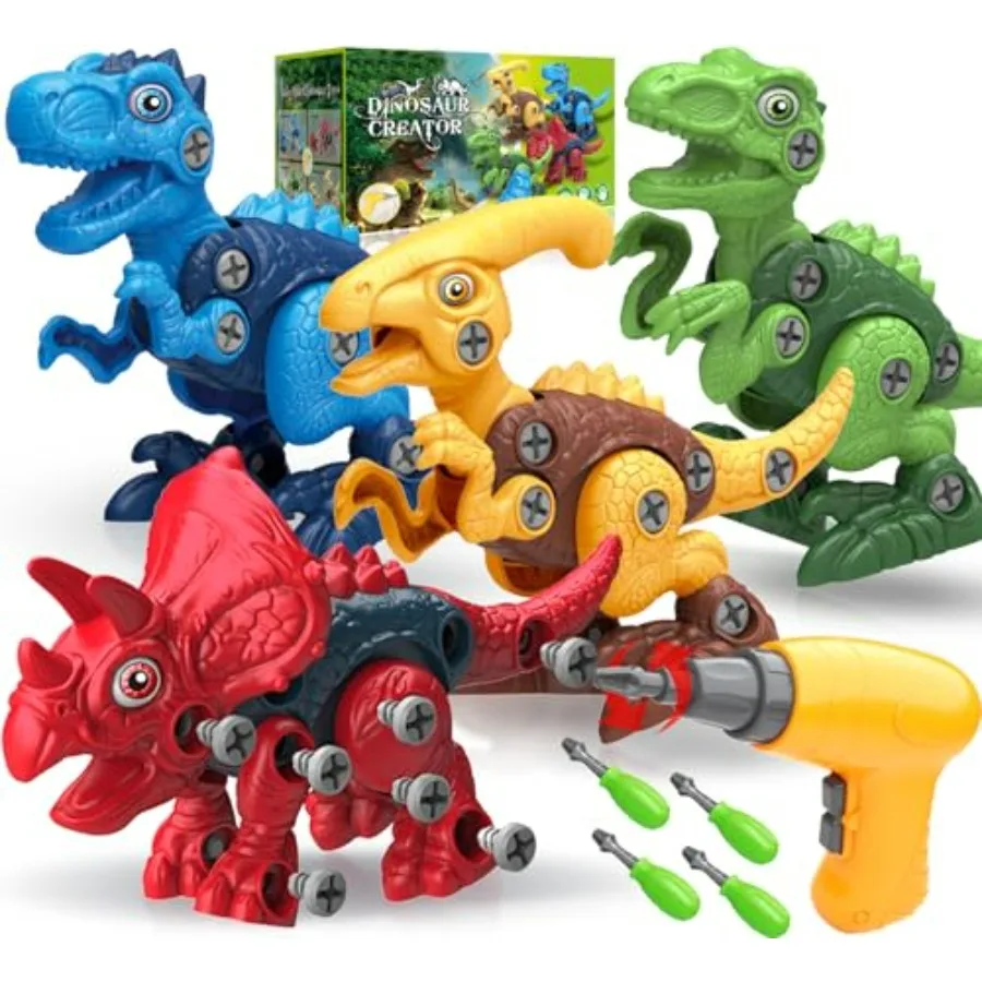 Dinosaur Toys for 3, 4, 5, 6, 7 Year Old Boys, Take Apart Toys with Electric Drill for,STEM Educational Construction Building T
Dinosaur Toys for 3, 4, 5, 6, 7 Year Old Boys, Take Apart Toys with Electric Drill for,STEM Educational Construction Building T