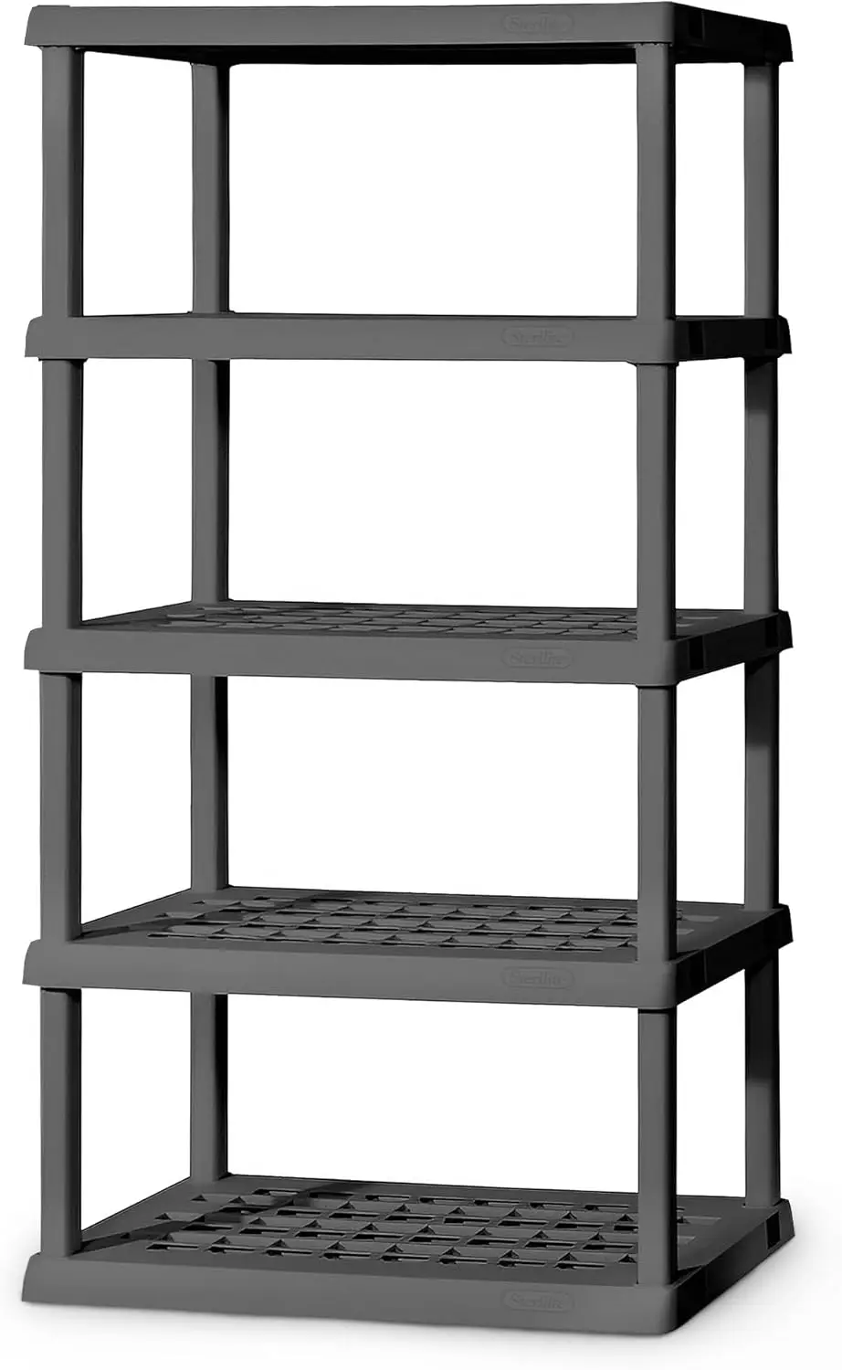 Heavy-Duty 5-Shelf Storage Rack, 18"x36"x75.1", Plastic Organizer for Home & Garage
Heavy-Duty 5-Shelf Storage Rack, 18"x36"x75.1", Plastic Organizer for Home & Garage