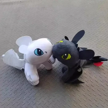 귀여운 화이트 블랙 공룡 동물 봉제 인형 드래곤 장난감, 20cm 봉제 인형, 어린이 생일 선물, 남아용