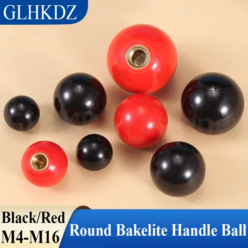 M4-M16 Round Ball Handle Ball Knobs Bakelite Lever Knob Grip Handles Of Furniture Or Machine Tool Replacement Black/Red 
M4-M16 Round Ball Handle Ball Knobs Bakelite Lever Knob Grip Handles Of Furniture Or Machine Tool Replacement Black/Red
