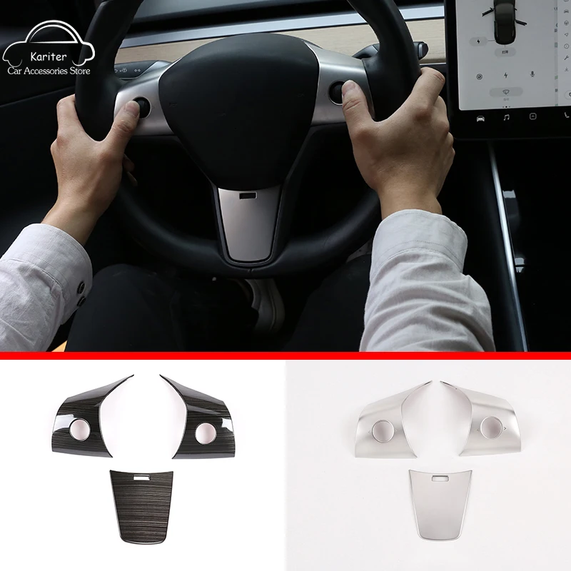 For Tesla Model 3 2017-2021 Stainless Steel Steering Wheel Cover Panel Patch Car Interior Decoration Frame Accessories
For Tesla Model 3 2017-2021 Stainless Steel Steering Wheel Cover Panel Patch Car Interior Decoration Frame Accessories