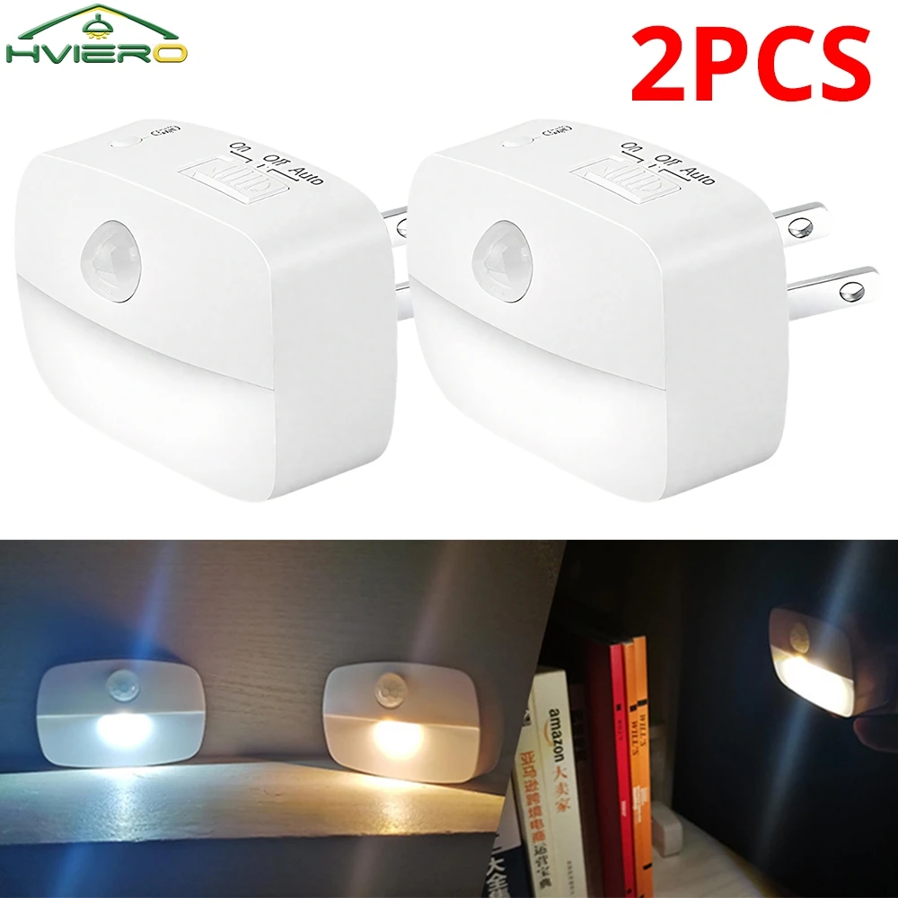 2PCS EU US Socket Led Night Light with Motion Sensor AC 85-265V PIR Human Induction Lamp 3Colors Plug in Wall Bedroom Hallway
2PCS EU US Socket Led Night Light with Motion Sensor AC 85-265V PIR Human Induction Lamp 3Colors Plug in Wall Bedroom Hallway
