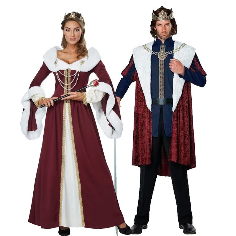 Double Costume European American Classical Red Medieval Court Adult King Queen Dress Royal Retro Renaissance Couple Dresses Suit
Double Costume European American Classical Red Medieval Court Adult King Queen Dress Royal Retro Renaissance Couple Dresses Suit