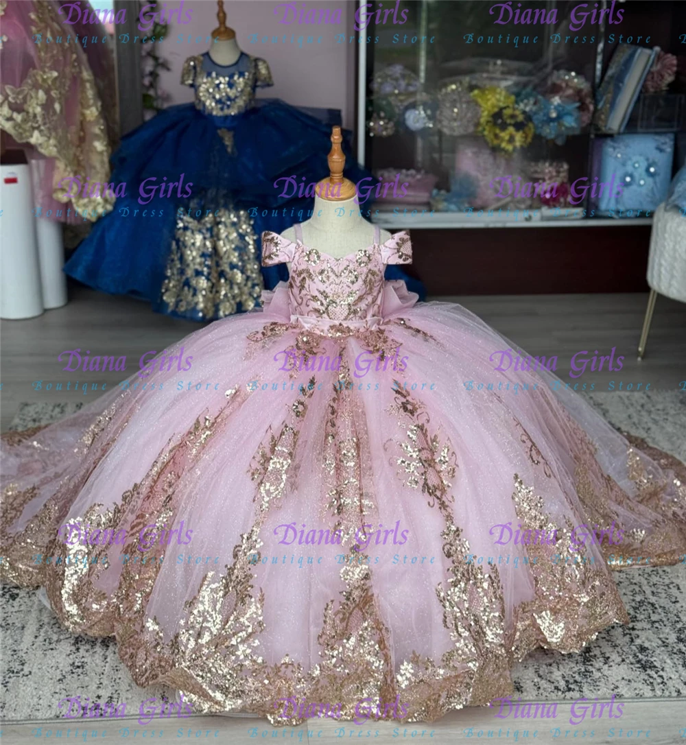 Lovely Quality Flower Girl Dress Tulle Fluffy Gold Applique for Wedding Baby Princess Kids Birthday Party Evening Ball Gown
Lovely Quality Flower Girl Dress Tulle Fluffy Gold Applique for Wedding Baby Princess Kids Birthday Party Evening Ball Gown