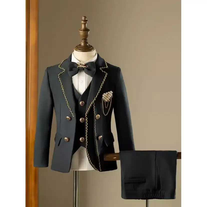 New Children's Gentleman Boys' Tuxedo Set Kids Formal Wedding Birthday Party Suits Elegant Gown A3627
New Children's Gentleman Boys' Tuxedo Set Kids Formal Wedding Birthday Party Suits Elegant Gown A3627