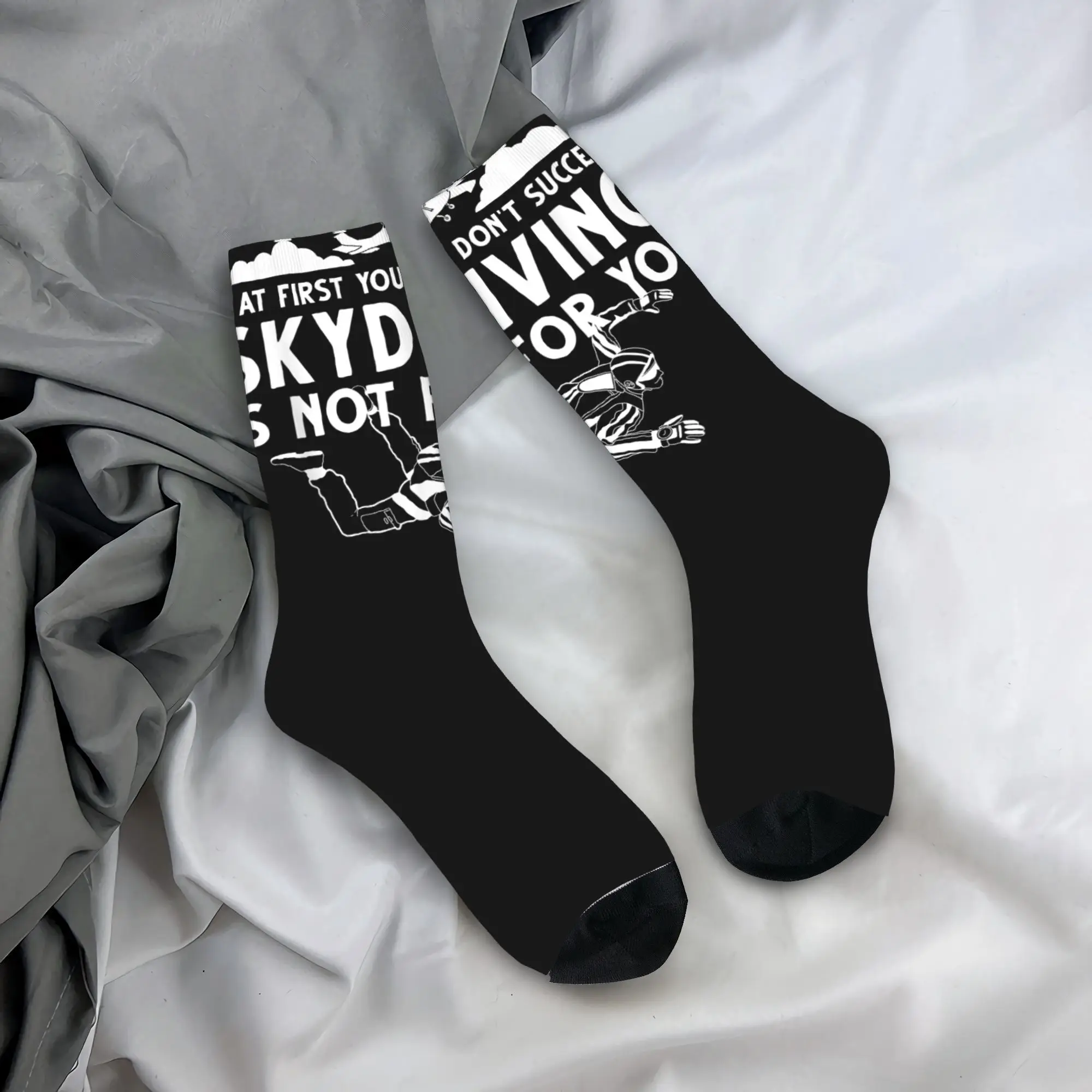Skydiving Parachute Lover Socks Skydiver Gothic Stockings Men Quality Running Socks Autumn Design Non Slip Socks
Skydiving Parachute Lover Socks Skydiver Gothic Stockings Men Quality Running Socks Autumn Design Non Slip Socks