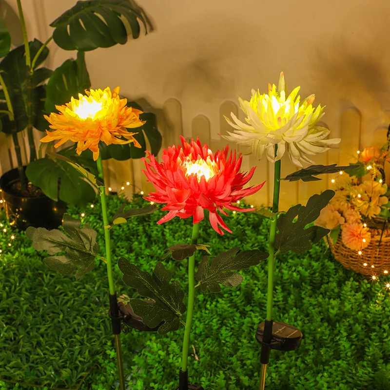 Solar Garden Lights Solar Flowers Lights Solar Powered Chrysanthemum LED Lawn Light Outdoor Garden Decor Perfect for Yard Fence
Solar Garden Lights Solar Flowers Lights Solar Powered Chrysanthemum LED Lawn Light Outdoor Garden Decor Perfect for Yard Fence