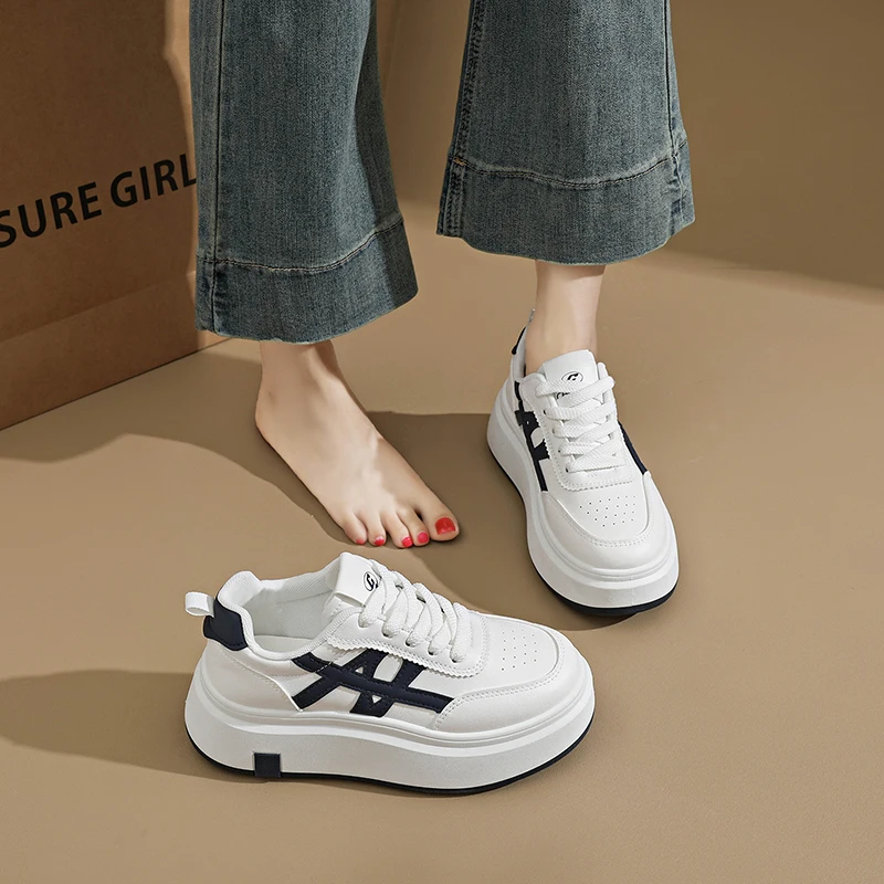 Women's 6CM Platform Sneakers for Women Thick Sole Comfortable Walking Shoes Non Slip Rubber Casual Fashion Footwear 
Women's 6CM Platform Sneakers for Women Thick Sole Comfortable Walking Shoes Non Slip Rubber Casual Fashion Footwear