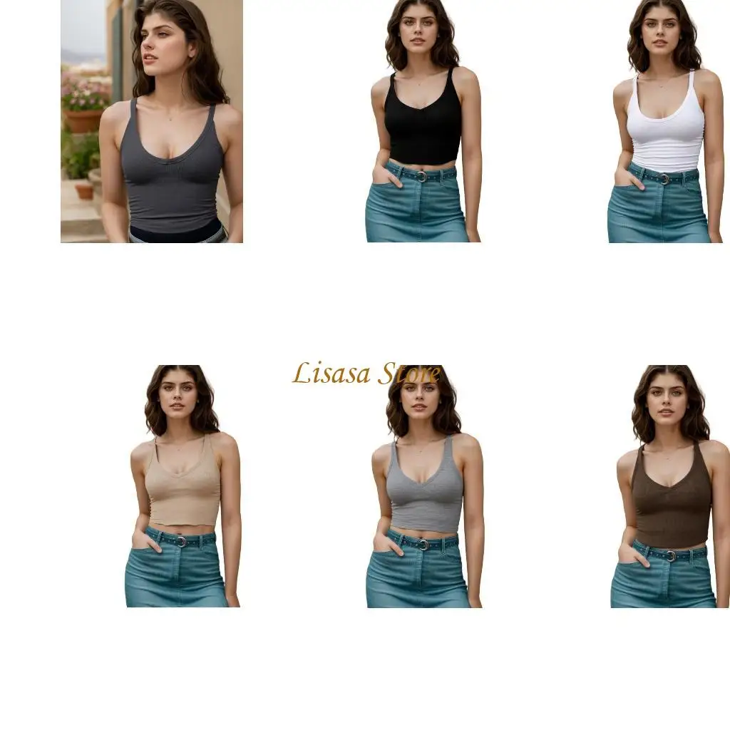 M6CC Женская V Neck Ribbed Rideless Rooveless Top Racerback выходит на урожай жилет
M6CC Женская V Neck Ribbed Rideless Rooveless Top Racerback выходит на урожай жилет