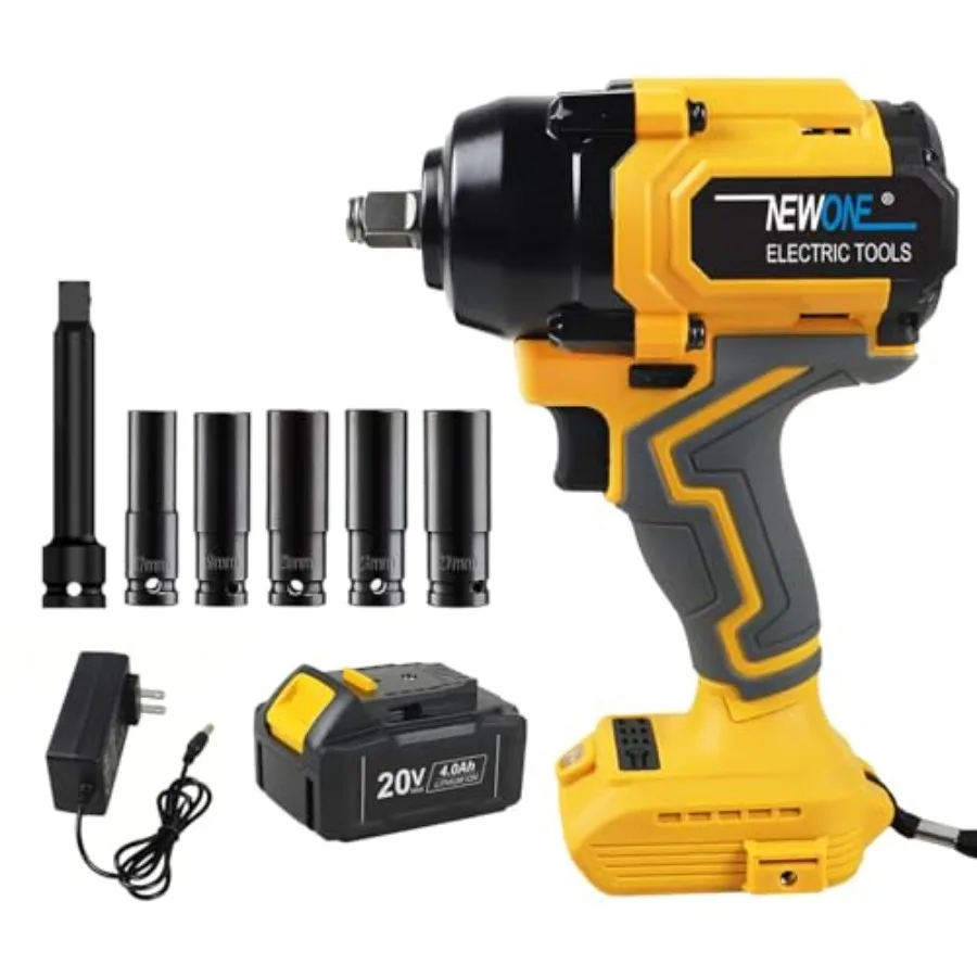 Impact Wrench for DeWalt 20v Battery1200N.m 925ft-lbs Brushless 1/2 inch 1800RPM High Torque 4.0Ah Battery Charger 5 Sockets fo
Impact Wrench for DeWalt 20v Battery1200N.m 925ft-lbs Brushless 1/2 inch 1800RPM High Torque 4.0Ah Battery Charger 5 Sockets fo