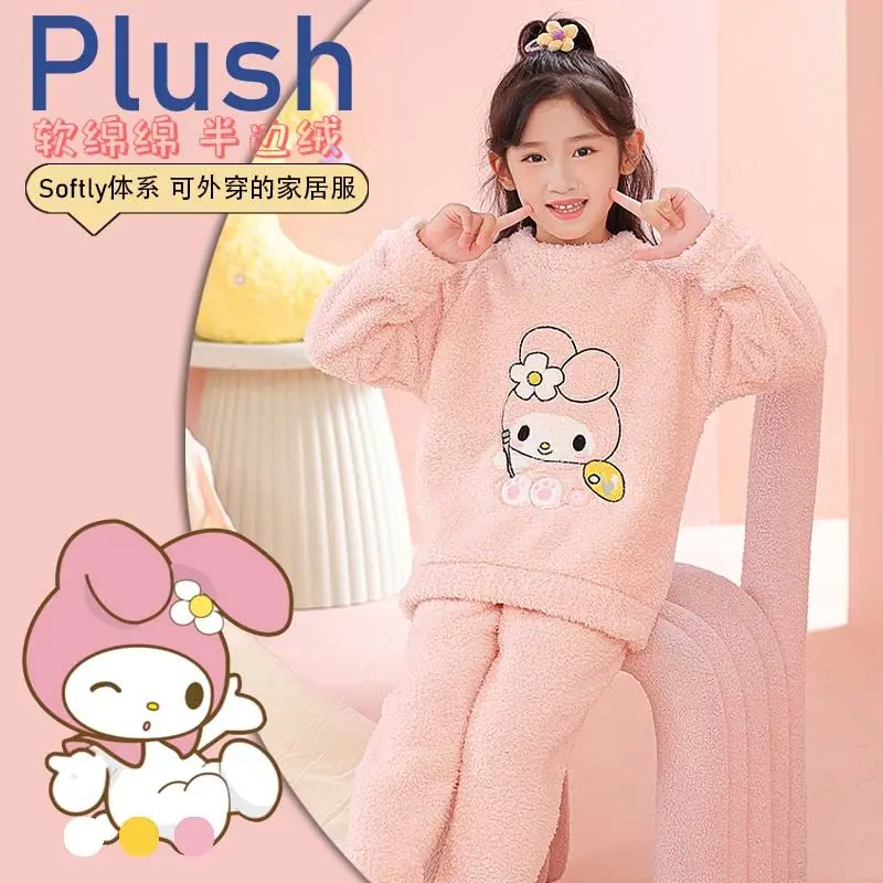 Sweet Hello Kitty Cinnamoroll Anime Kawaii Sanrio Ins Shirt Pants Pajamas Cute Cartoon Kuromi Children Clothing Gifts for Kids
Sweet Hello Kitty Cinnamoroll Anime Kawaii Sanrio Ins Shirt Pants Pajamas Cute Cartoon Kuromi Children Clothing Gifts for Kids