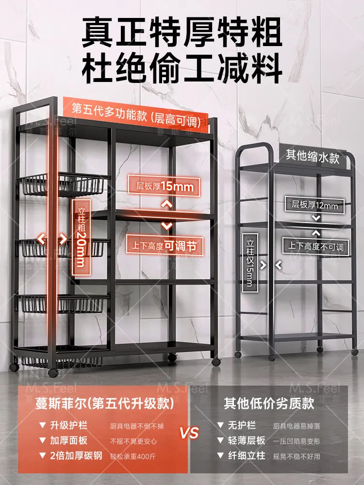 Kitchen rack Floor-to-ceiling multi-layer vegetable storage rack Household multi-functional utility rack Wall storage
Kitchen rack Floor-to-ceiling multi-layer vegetable storage rack Household multi-functional utility rack Wall storage