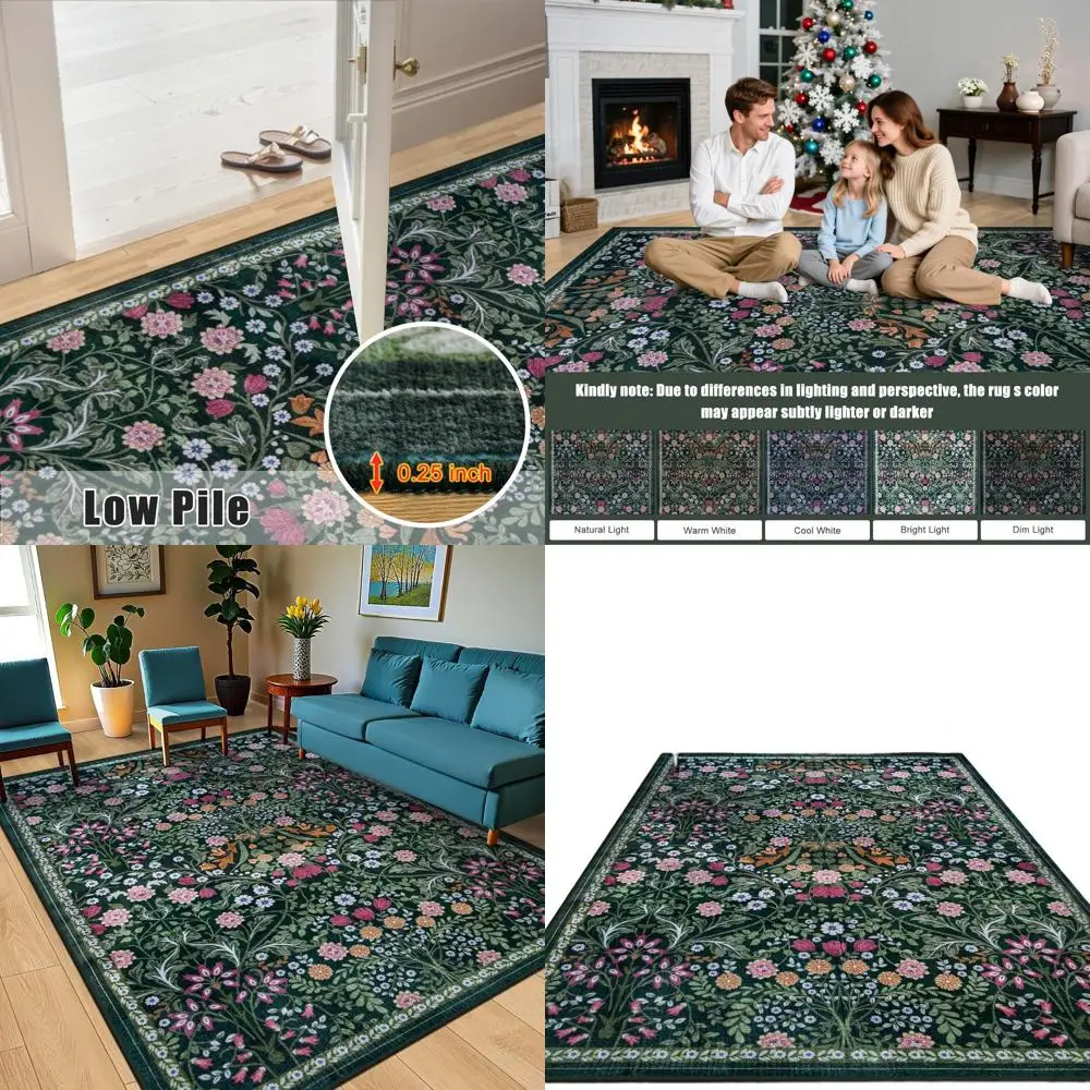 Vintage Floral Boho Area Rugs - 8x10, Washable, Soft, Non-Slip, Stain Resistant for Living Room, Bedroom, Dining Room, Home Offi
Vintage Floral Boho Area Rugs - 8x10, Washable, Soft, Non-Slip, Stain Resistant for Living Room, Bedroom, Dining Room, Home Offi