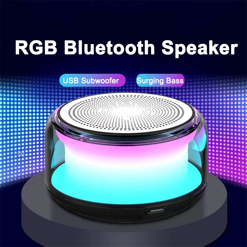 TWS Wireless Bass Sound Box Mini Bluetooth Speaker Colorful LED TF Card USB Subwoofer Portable MP3 Stereo Surround Loudspeaker
TWS Wireless Bass Sound Box Mini Bluetooth Speaker Colorful LED TF Card USB Subwoofer Portable MP3 Stereo Surround Loudspeaker