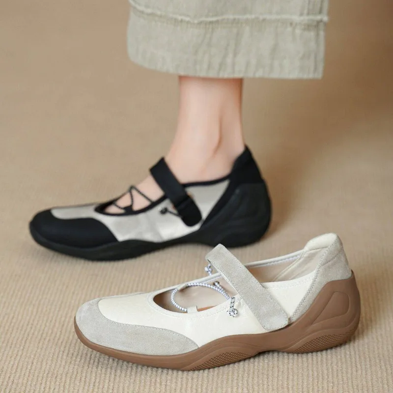 Spring Summer New Women Leather Shoes Mary Jane Style Thick Sole Low-cut Single Strap Stylish Comfortable Casual Shoes 2026
Spring Summer New Women Leather Shoes Mary Jane Style Thick Sole Low-cut Single Strap Stylish Comfortable Casual Shoes 2026