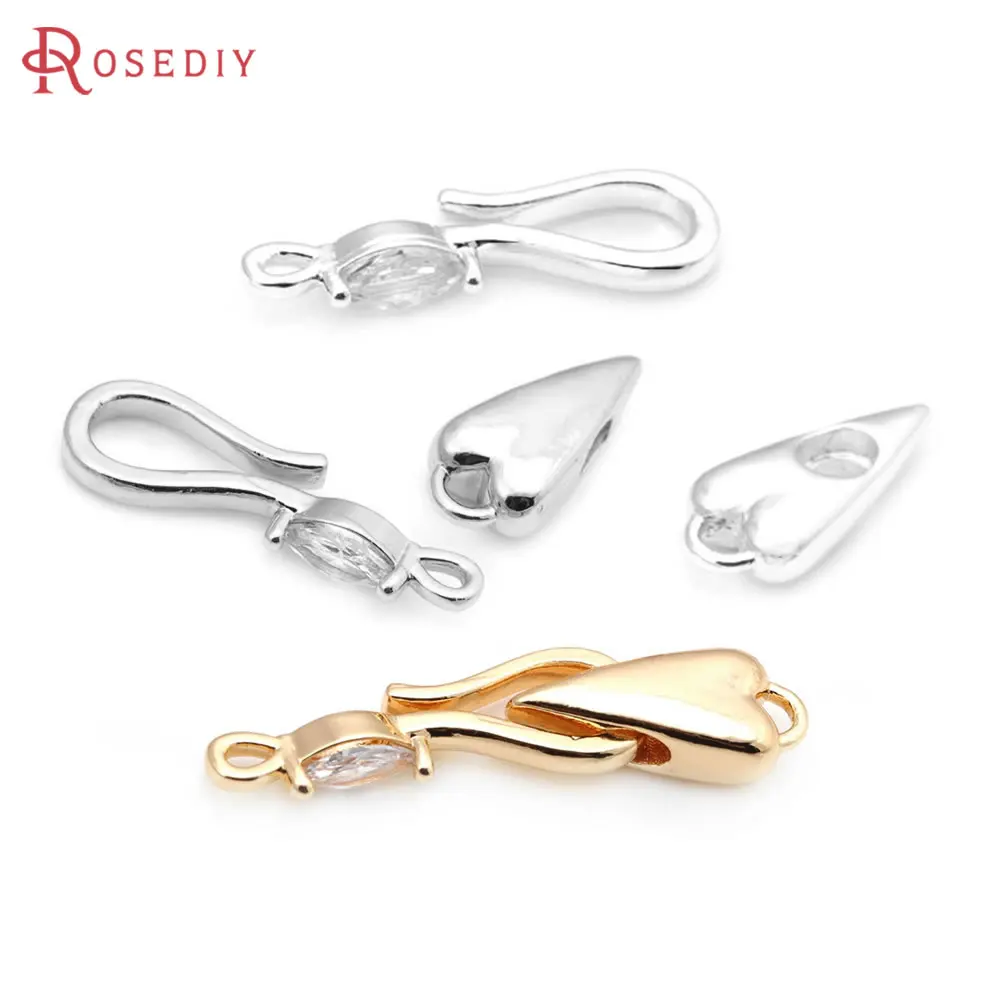 6 Sets 18K Gold Color Brass and Zircon Heart Bracelets Connect Clasps Jewelry Making Supplies Diy Accessories
6 Sets 18K Gold Color Brass and Zircon Heart Bracelets Connect Clasps Jewelry Making Supplies Diy Accessories