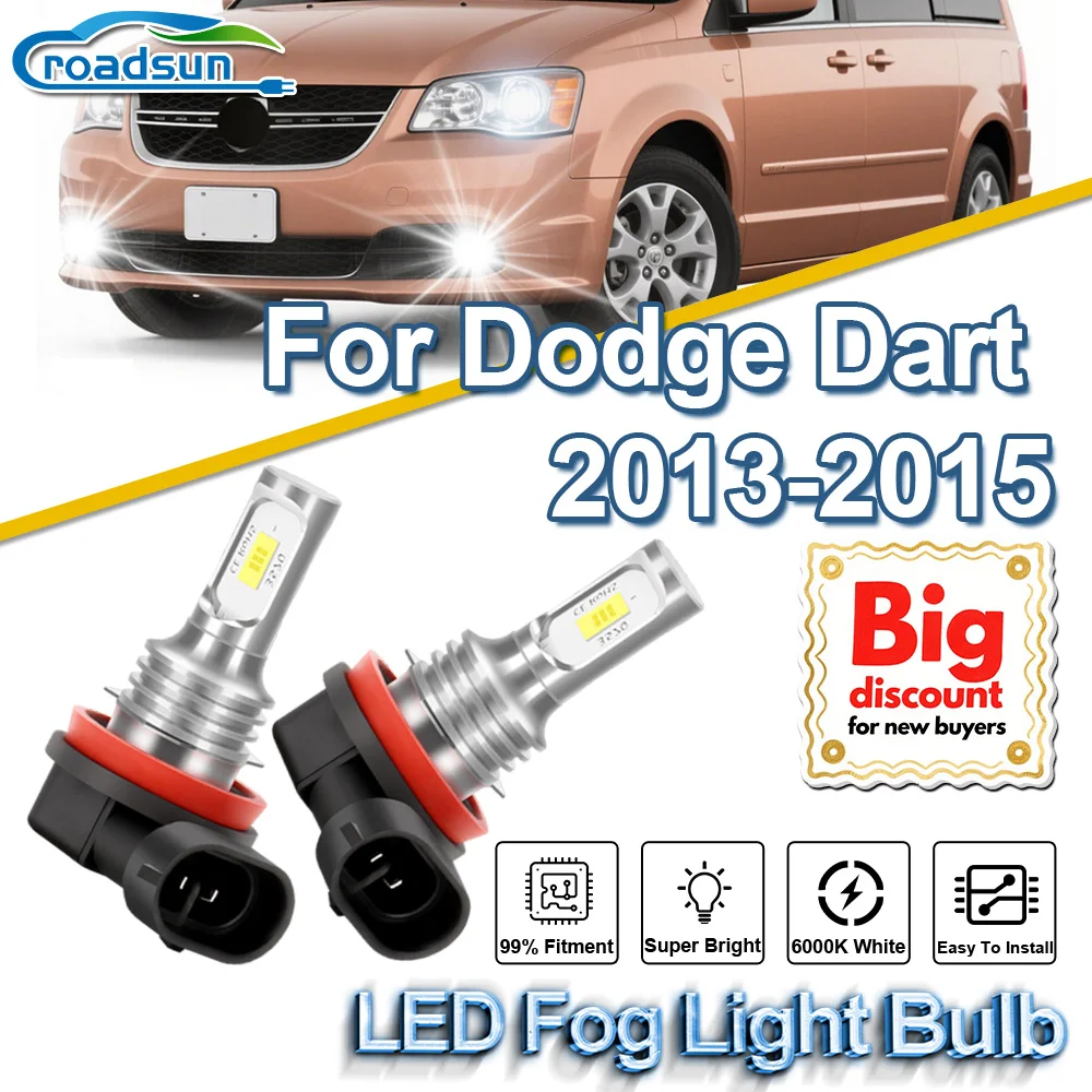 ROADSUN【For Dodge Dart 2013-2015】2X Canbus Car LED Fog Light Bulbs Super Bright Fog Lamp Ampoule Plug And Play Easy To Install
ROADSUN【For Dodge Dart 2013-2015】2X Canbus Car LED Fog Light Bulbs Super Bright Fog Lamp Ampoule Plug And Play Easy To Install