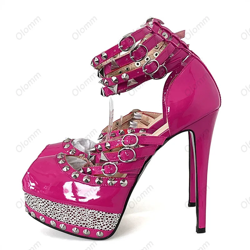 Olomm 2018 New Women Platform Sandals Sexy Rivets Thin High Heels Sandals Peep Toe Gold Party Shoes Women US Plus Size 4-16
Olomm 2018 New Women Platform Sandals Sexy Rivets Thin High Heels Sandals Peep Toe Gold Party Shoes Women US Plus Size 4-16