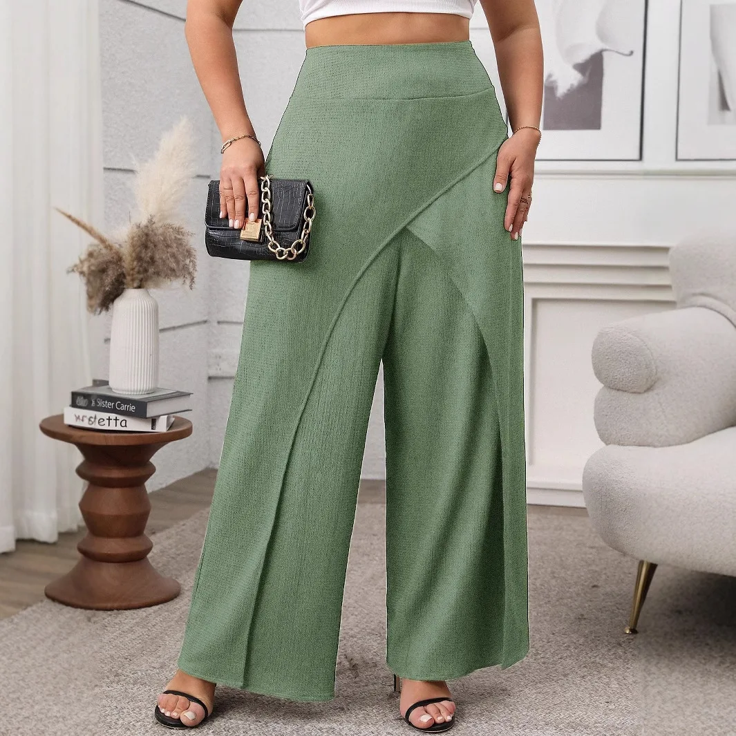 Loose Wide Leg Pants Women's High Waist Trousers Pure Color Comfortable Fit Casual Pants Intelligent Style Spring 2025
Loose Wide Leg Pants Women's High Waist Trousers Pure Color Comfortable Fit Casual Pants Intelligent Style Spring 2025