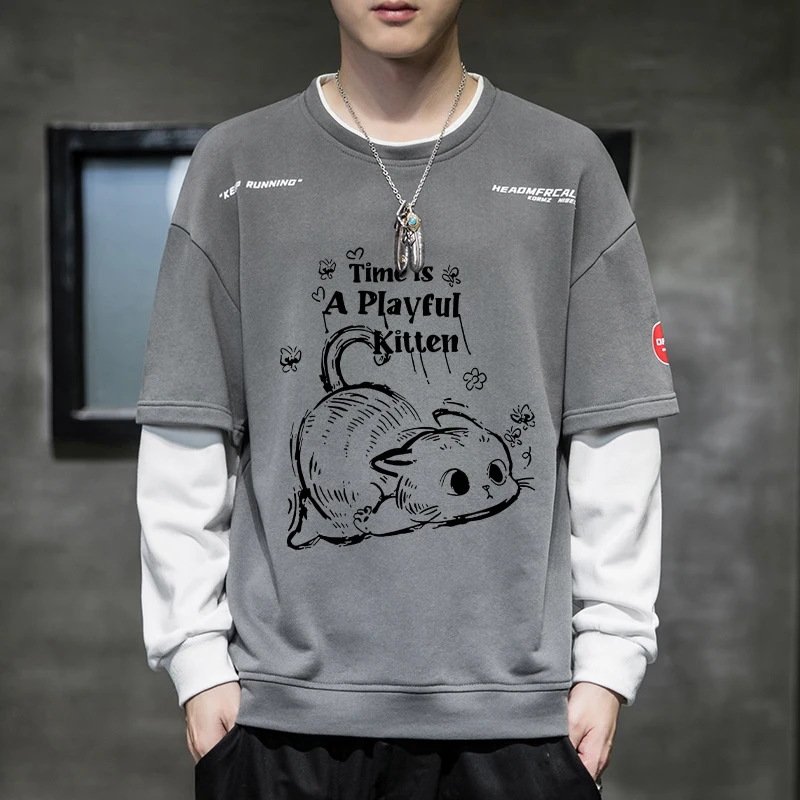 Thickened Fleece Hoodie Men's Spring Autumn New Style Long Sleeve T-Shirt Casual Loose Print Hooded Sweatshirt for Teens
Thickened Fleece Hoodie Men's Spring Autumn New Style Long Sleeve T-Shirt Casual Loose Print Hooded Sweatshirt for Teens