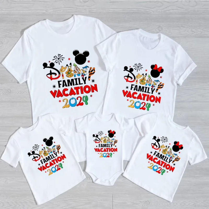 Disney Family Matching Outfits 2024 Vacation Trip T-shirts Cartoon Cute Family Look T shirt Dad Mom Bro Sis Clothes Baby Romper
Disney Family Matching Outfits 2024 Vacation Trip T-shirts Cartoon Cute Family Look T shirt Dad Mom Bro Sis Clothes Baby Romper