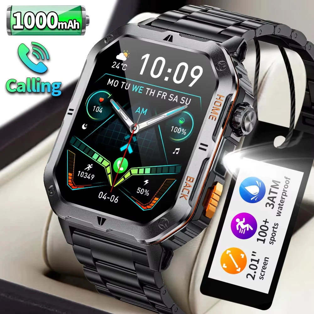 2026 New Military Outdoor 1000 mAh Battery Smart Watch Men GPS Sports Heart Rate IP68 Waterproof BT Calling Smartwatch For Man
2026 New Military Outdoor 1000 mAh Battery Smart Watch Men GPS Sports Heart Rate IP68 Waterproof BT Calling Smartwatch For Man