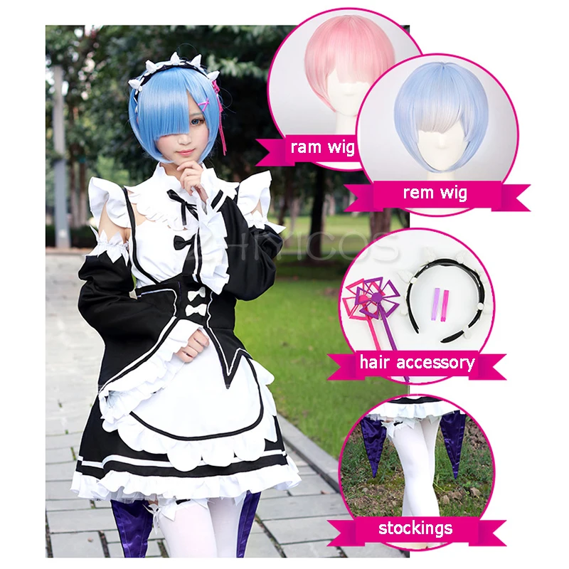 New Re:Zero kara Hajimeru Isekai Seikatsu Re Life in a different world from zero Rem Ram Cosplay Maid Dress Wig Women Costumes
New Re:Zero kara Hajimeru Isekai Seikatsu Re Life in a different world from zero Rem Ram Cosplay Maid Dress Wig Women Costumes