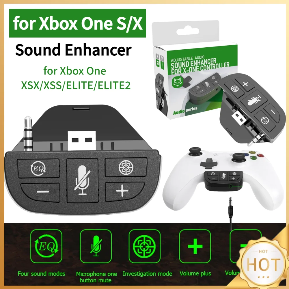Wireless Controller Gamepad Stereo Headset Adapter Sound Enhancer for Xbox One S/X/XSX/XSS/ELITE/ELITE2 with 3.5mm Audio Jack
Wireless Controller Gamepad Stereo Headset Adapter Sound Enhancer for Xbox One S/X/XSX/XSS/ELITE/ELITE2 with 3.5mm Audio Jack