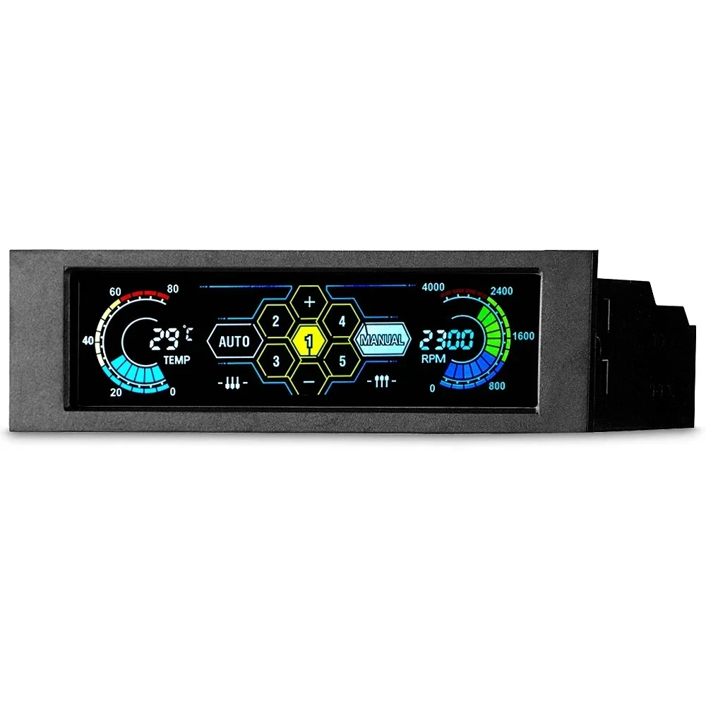STW 5,25 "5-канальный сенсорный экран, контроллер вентилятора, монитор температуры, автоматический контроль скорости, кулер, ЖК-передняя панель
STW 5,25 "5-канальный сенсорный экран, контроллер вентилятора, монитор температуры, автоматический контроль скорости, кулер, ЖК-передняя панель