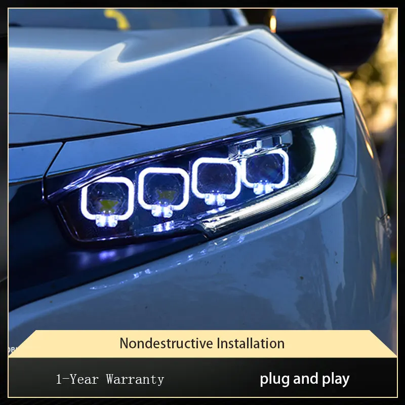 Автомобильные фары для Honda Civic G10 2016 2017 2018 2019 2020, автомобильные фары в сборе, модернизированные Светодиодные ДХО, передняя лампа, динамические аксессуары
Автомобильные фары для Honda Civic G10 2016 2017 2018 2019 2020, автомобильные фары в сборе, модернизированные Светодиодные ДХО, передняя лампа, динамические аксессуары