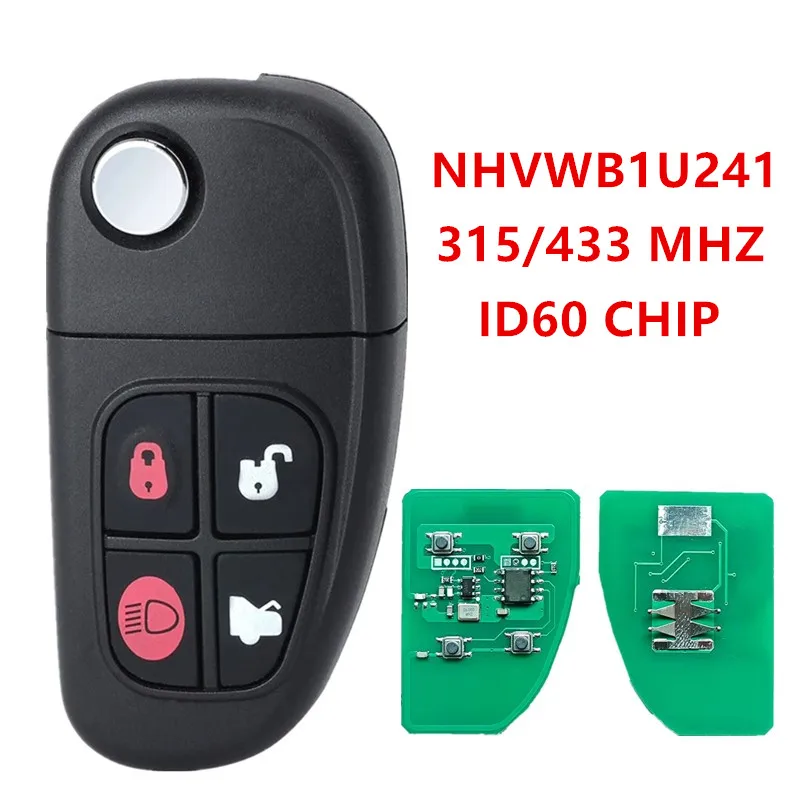 NHVWB1U241 4 Buttons 315/433 MHZ ID60 Chip Car Remote Key For Jaguar X-Type S-Type 1999-2009 XJ XJR 2002-2008
NHVWB1U241 4 Buttons 315/433 MHZ ID60 Chip Car Remote Key For Jaguar X-Type S-Type 1999-2009 XJ XJR 2002-2008