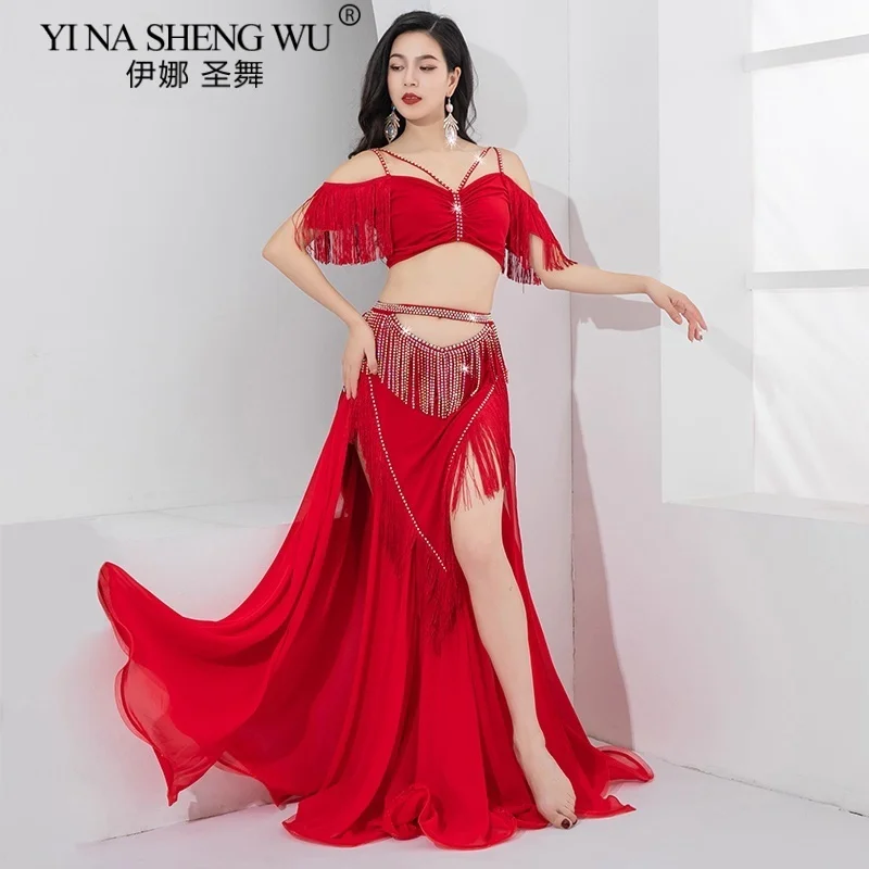 Одежда для практики танца живота, индивидуальный топ без рукавов с v-образным вырезом + длинная юбка с кисточками из AB камней, 2 предмета, костюмы для танца живота
Одежда для практики танца живота, индивидуальный топ без рукавов с v-образным вырезом + длинная юбка с кисточками из AB камней, 2 предмета, костюмы для танца живота