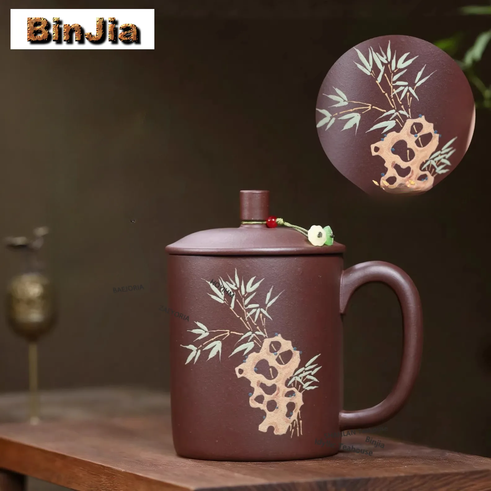 450ml Yixing Purple Clay Bamboo Shadow Coffee Mug Latte Cereal Mug Afternoon Tea Mug Household Personal Office Water Cup Teaware
450ml Yixing Purple Clay Bamboo Shadow Coffee Mug Latte Cereal Mug Afternoon Tea Mug Household Personal Office Water Cup Teaware