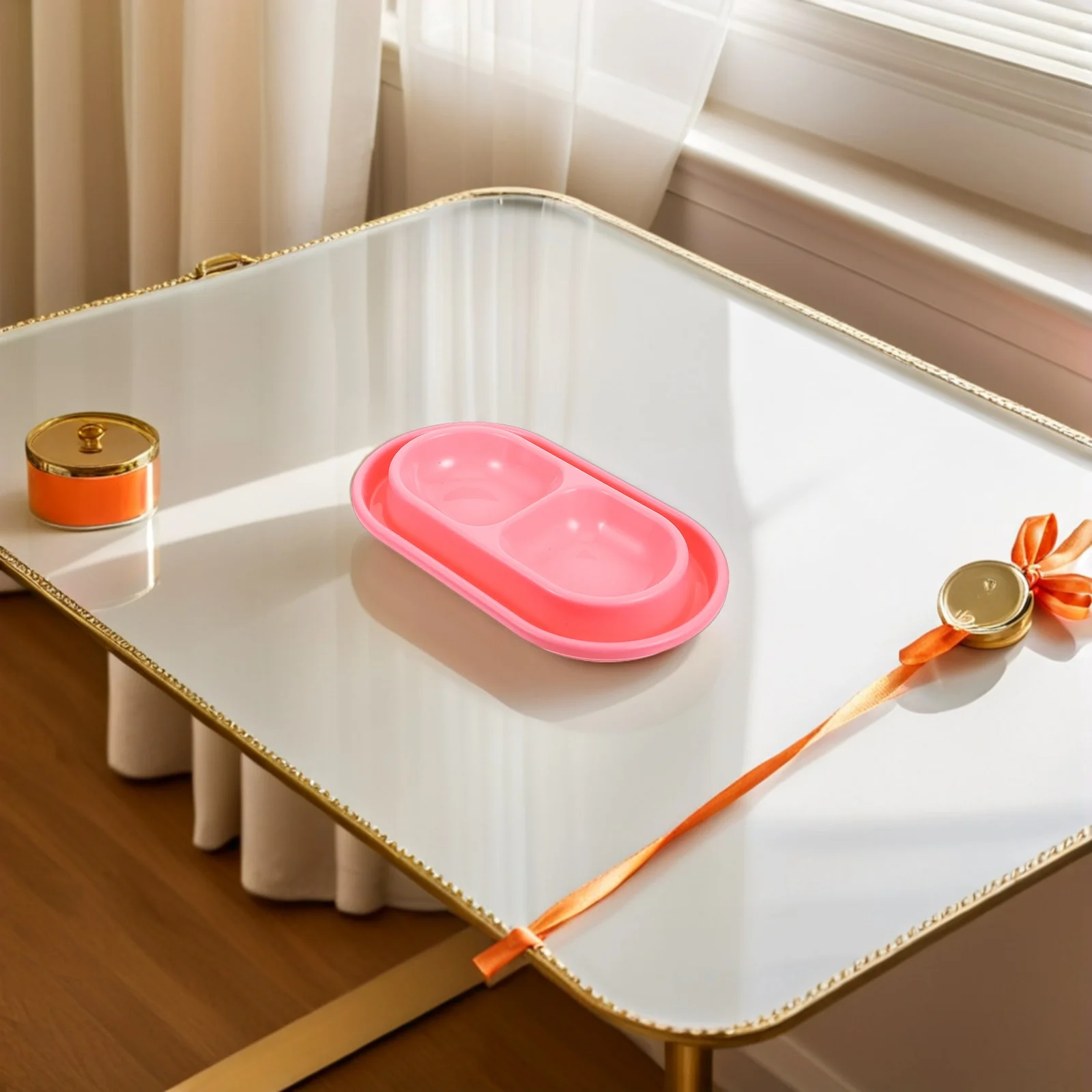 2Pcs Cat Dog Double Bowl Set Plastic Pet Feeder Food Water Dish Portable Sturdy Design Pink Double Cat Food Bowl Dispenser
2Pcs Cat Dog Double Bowl Set Plastic Pet Feeder Food Water Dish Portable Sturdy Design Pink Double Cat Food Bowl Dispenser