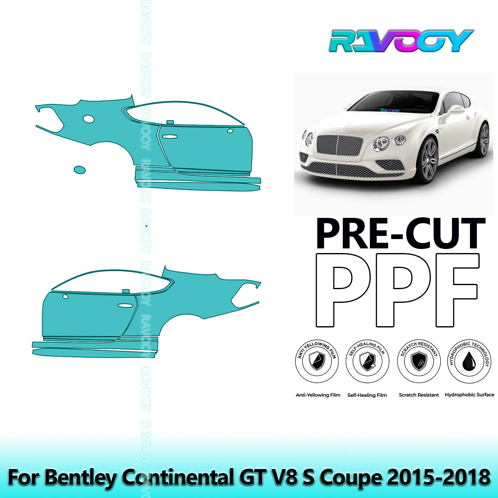 For Bentley Continental GT V8 S Coupe 2015-2018 8.5mil Pre-Cut PPF Door & A/B Pillar Kit TPU Paint Protection Film Set
For Bentley Continental GT V8 S Coupe 2015-2018 8.5mil Pre-Cut PPF Door & A/B Pillar Kit TPU Paint Protection Film Set