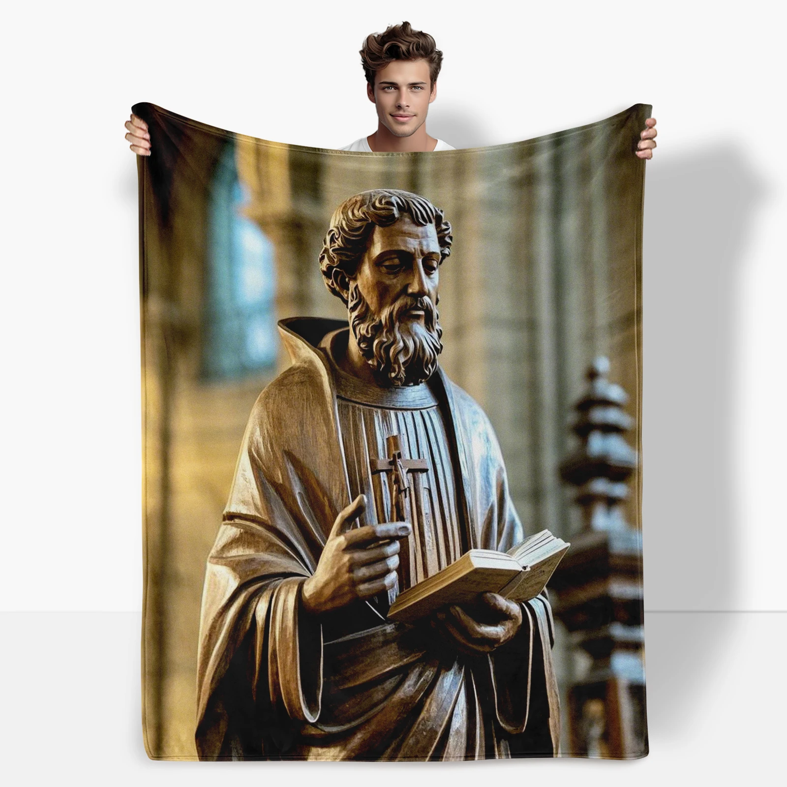 Sculptures And Priest Themed Religious Blanket For Friends Adds Warmth And Inspiration
Sculptures And Priest Themed Religious Blanket For Friends Adds Warmth And Inspiration