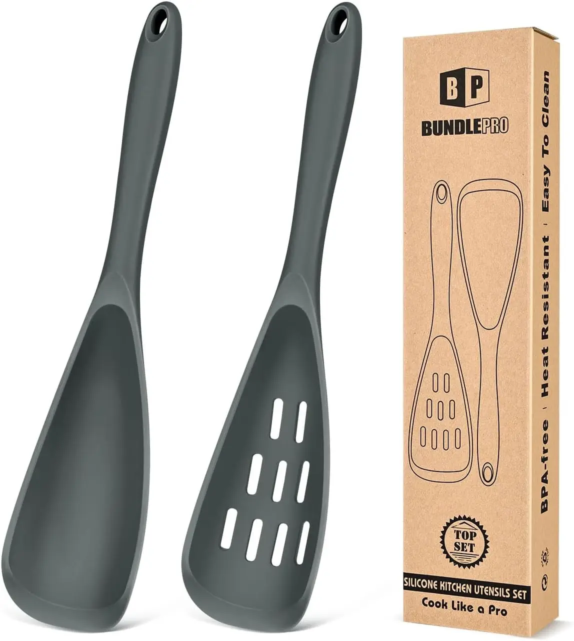 Pack of 2 Cooking Spoons for Non Stick Cookware, Multifunction Spatula Spoon BPA-Free, One-Piece Design, Suitable
Pack of 2 Cooking Spoons for Non Stick Cookware, Multifunction Spatula Spoon BPA-Free, One-Piece Design, Suitable