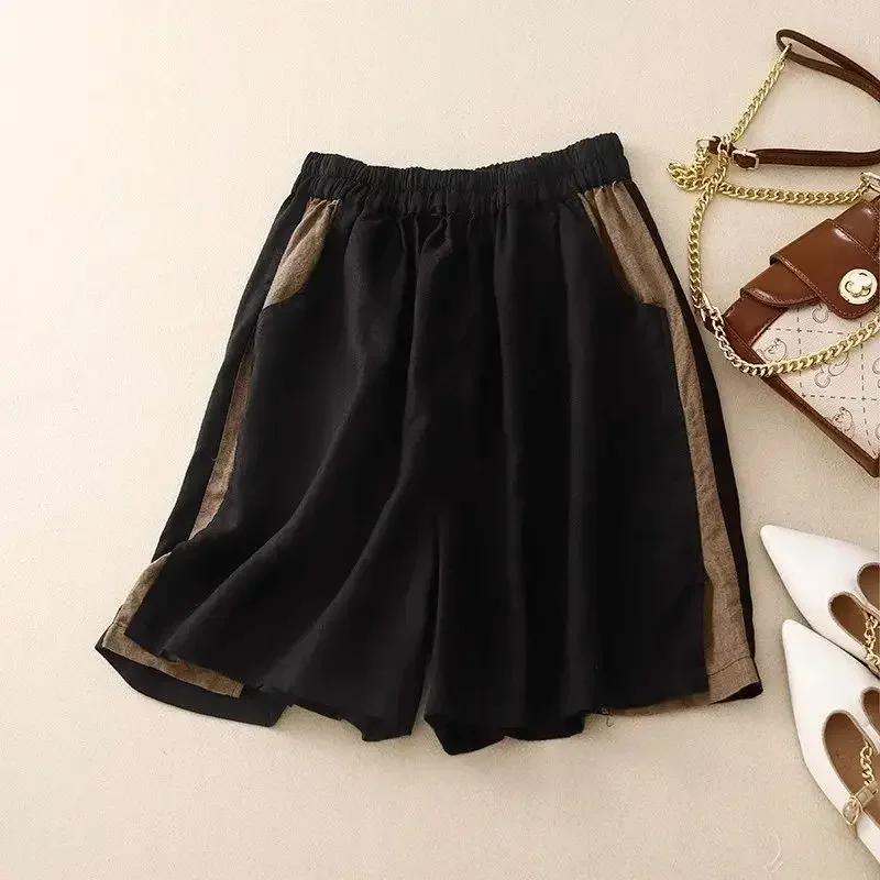 Black Linen Solid Casual Elastic High Waist Women's Shorts Pants Loose Wide Leg Shorts For Women Clothing Summer 2025 Fashion
Black Linen Solid Casual Elastic High Waist Women's Shorts Pants Loose Wide Leg Shorts For Women Clothing Summer 2025 Fashion