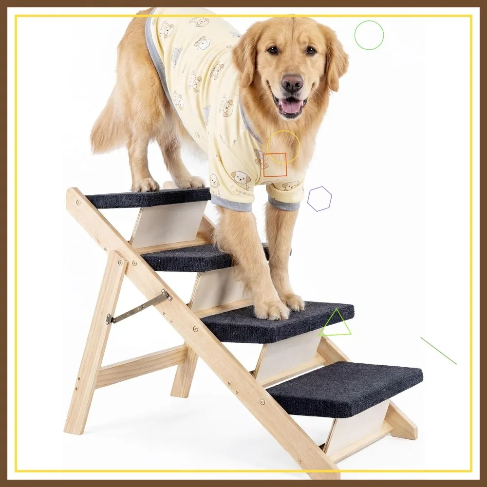 2-in-1 Foldable Pet Stairs & Ramp for Small/Medium Dogs & Cats, Non-Slip, Holds 220 lbs, Portable for Bed/Couch/Car
2-in-1 Foldable Pet Stairs & Ramp for Small/Medium Dogs & Cats, Non-Slip, Holds 220 lbs, Portable for Bed/Couch/Car