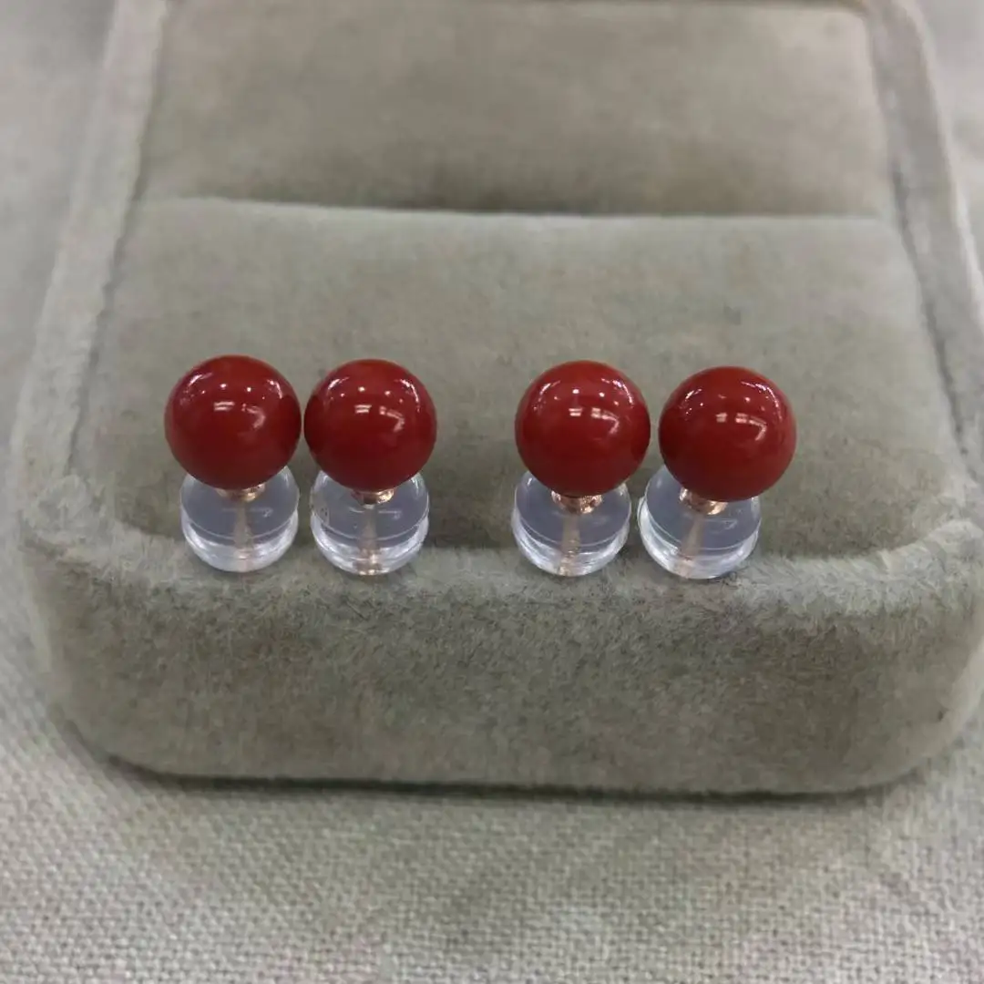 Certificated AU750 Real Gold Earrings 5mm Untreated Natural Real Precious Red Coral Ear Stud Genuine Organic Gemstone Jewelry
Certificated AU750 Real Gold Earrings 5mm Untreated Natural Real Precious Red Coral Ear Stud Genuine Organic Gemstone Jewelry