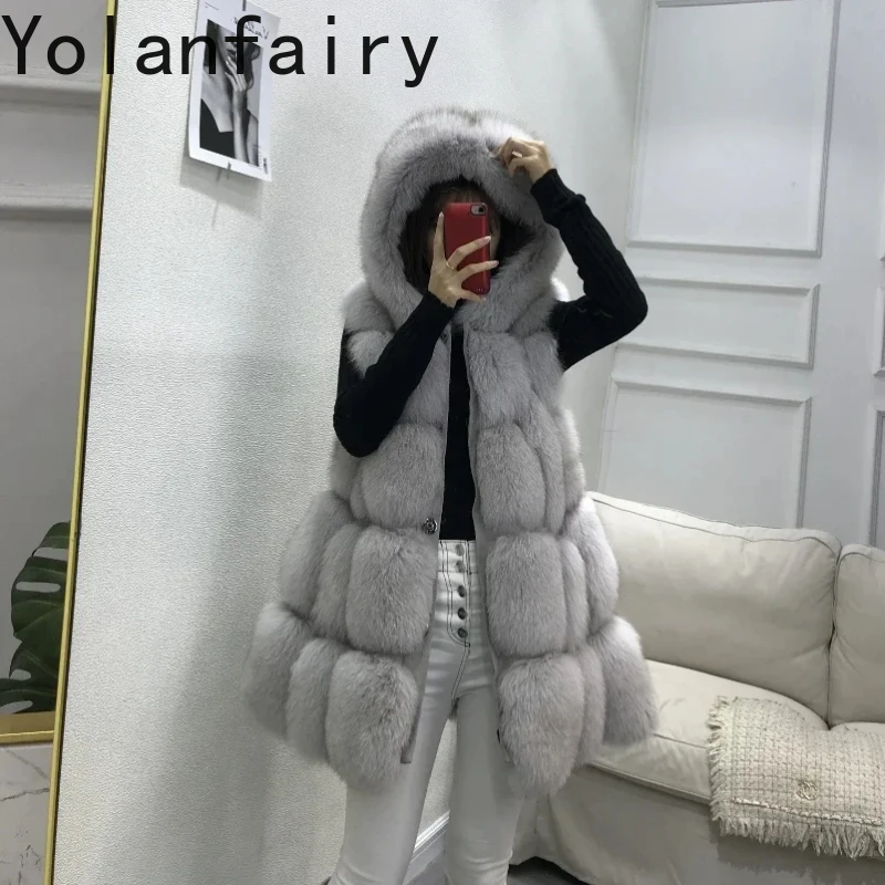 Genuine Fox Fur Women's Warm Vest Hooded Vintage Elegant Female Vest Sleeveless Jacket for Women Chalecos Para Mujer Zjt899
Genuine Fox Fur Women's Warm Vest Hooded Vintage Elegant Female Vest Sleeveless Jacket for Women Chalecos Para Mujer Zjt899
